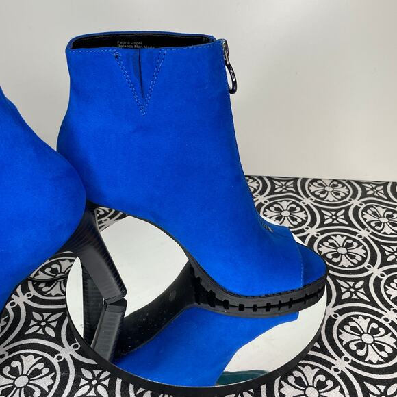 Bar III Dillian Front Zip Shooties, Cobalt Micro, 7M - Picture 8 of 10